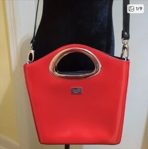 NWOT Beijo Glossy Red Shoulder Bag